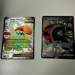 Pokemon Great Tusk EX and Iron treads ex